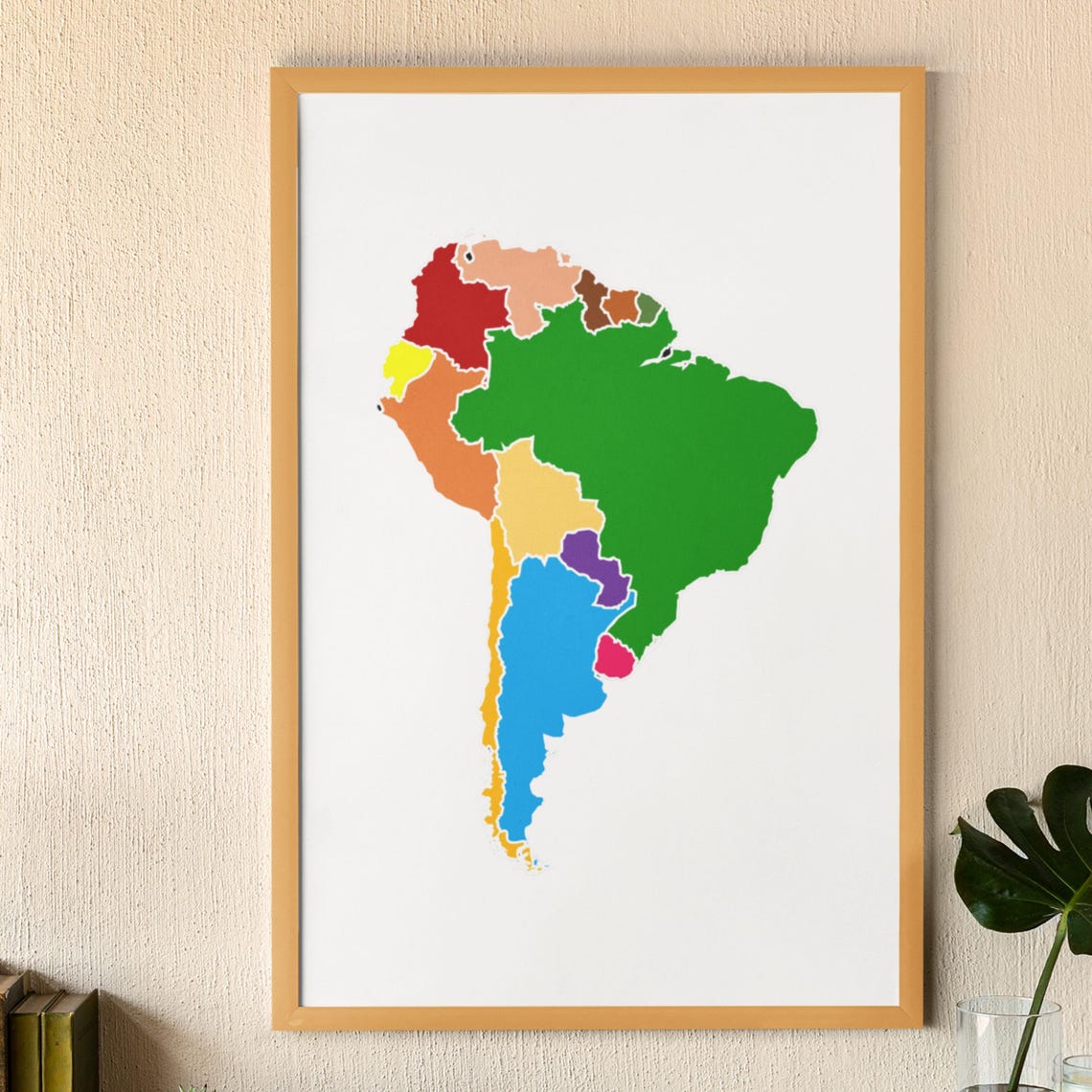 South America Colorful Country Map Educational Geography Poster - Image 6