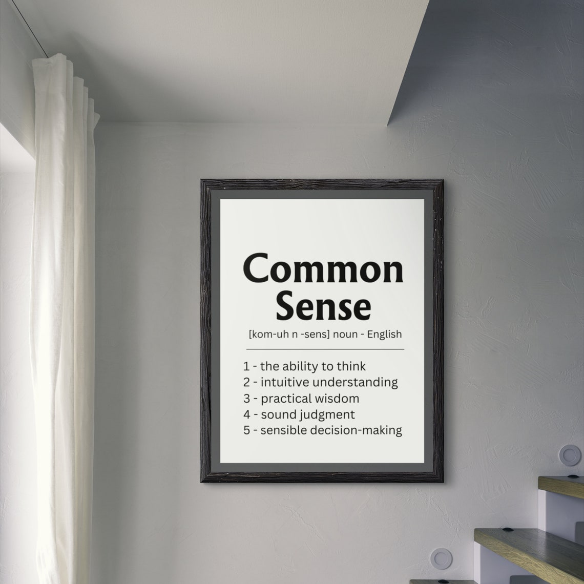 Common Sense Definition Dictionary Meaning Funny Office Poster - Image 3