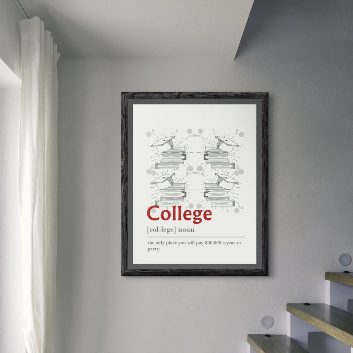 College Funny Dictionary Definition Pay to Party Quote Poster - Image 7