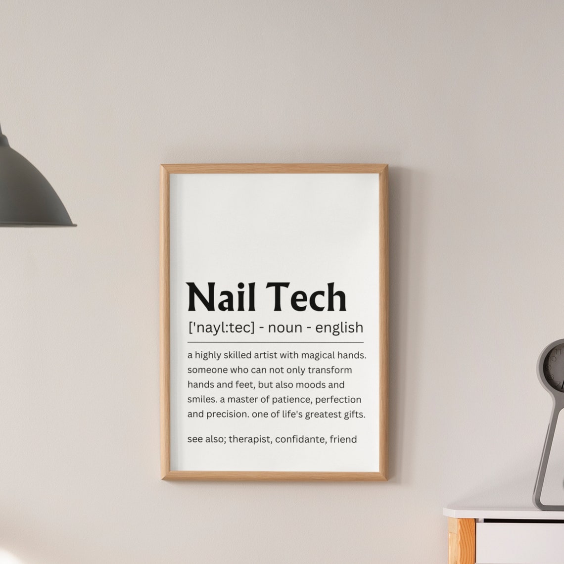 Nail Tech Definition Gift Nail Technician Appreciation Quote Poster - Image 5