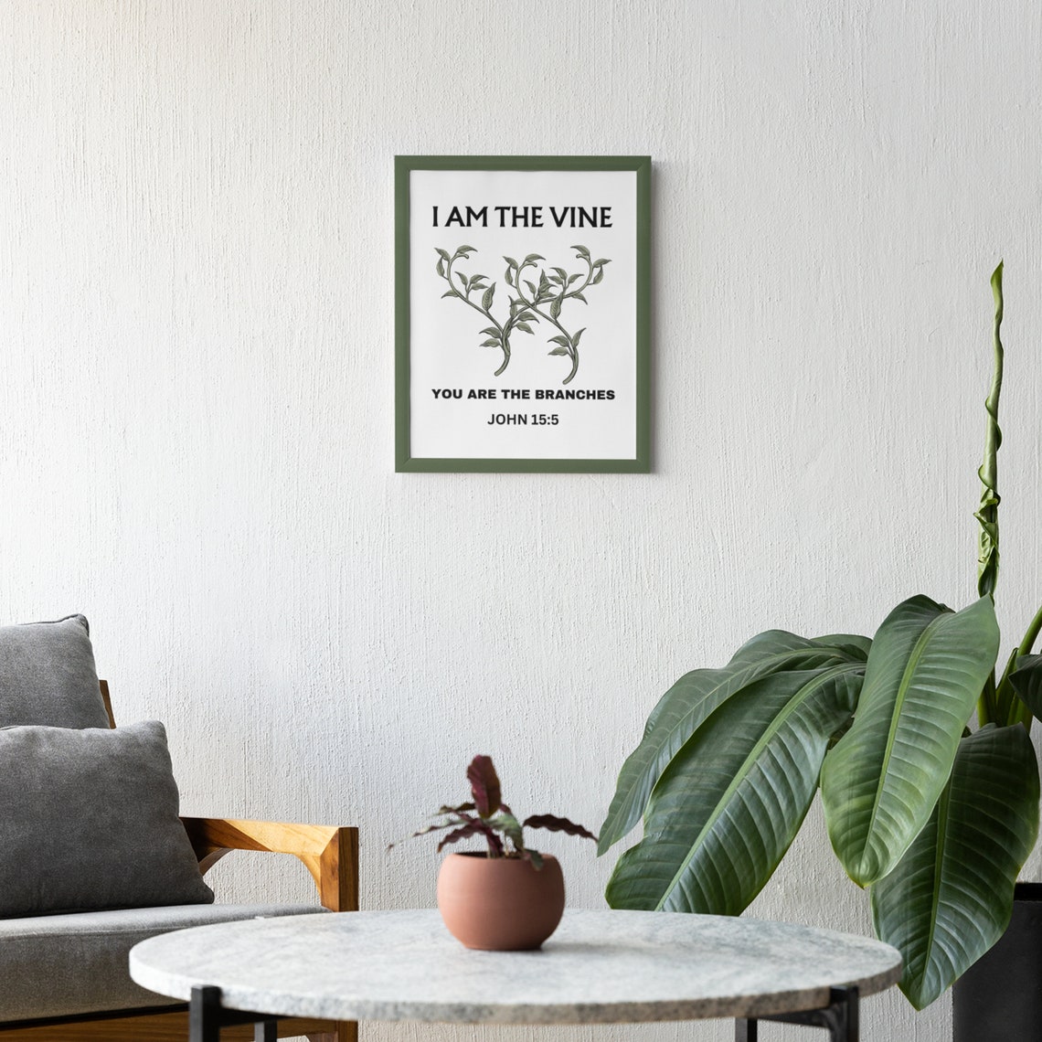 I Am the Vine You Are the Branches John 15:5 Scripture Poster - Image 6