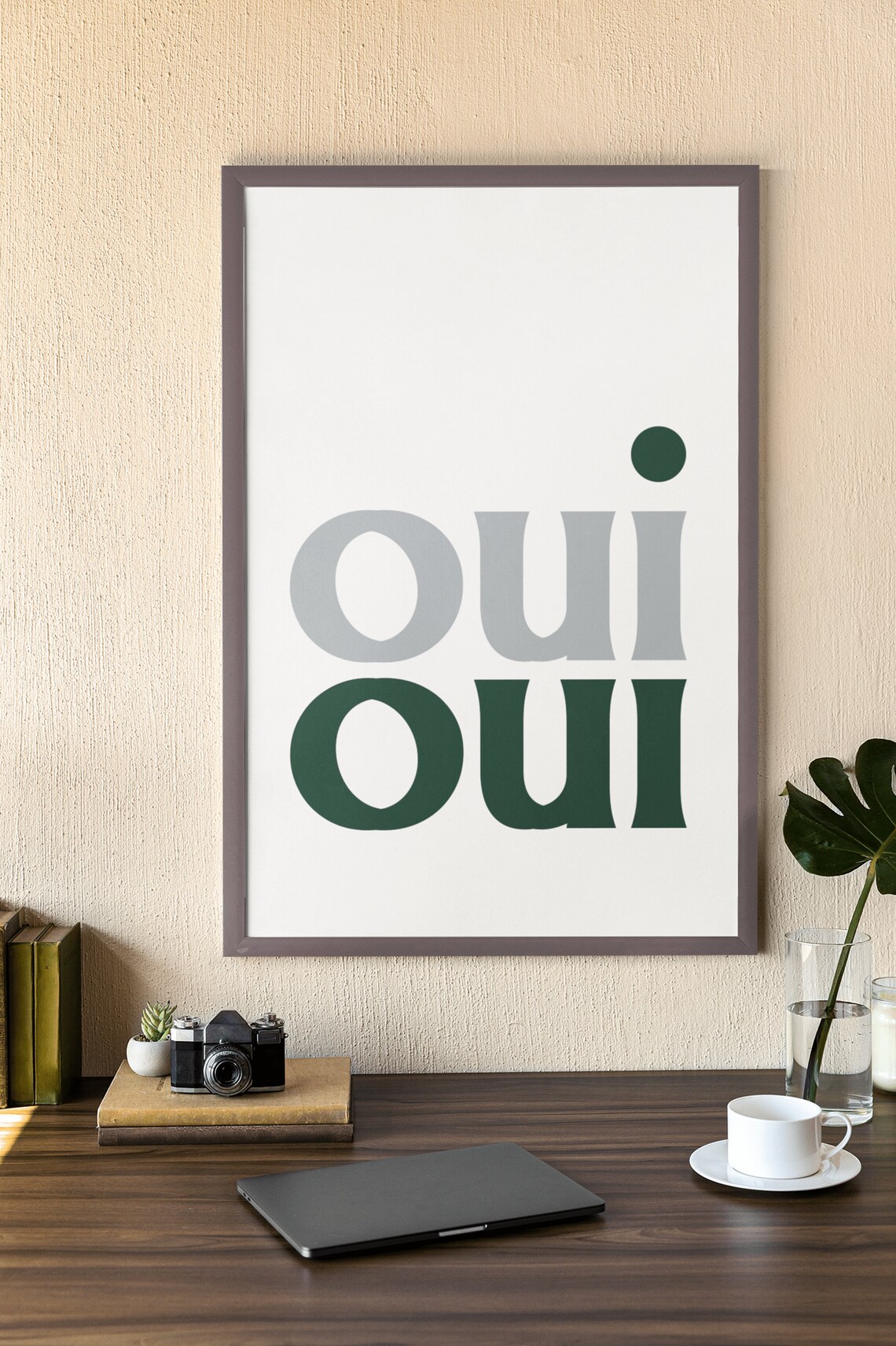 Oui Oui Toilet Bathroom Typography Poster Print - Image 2