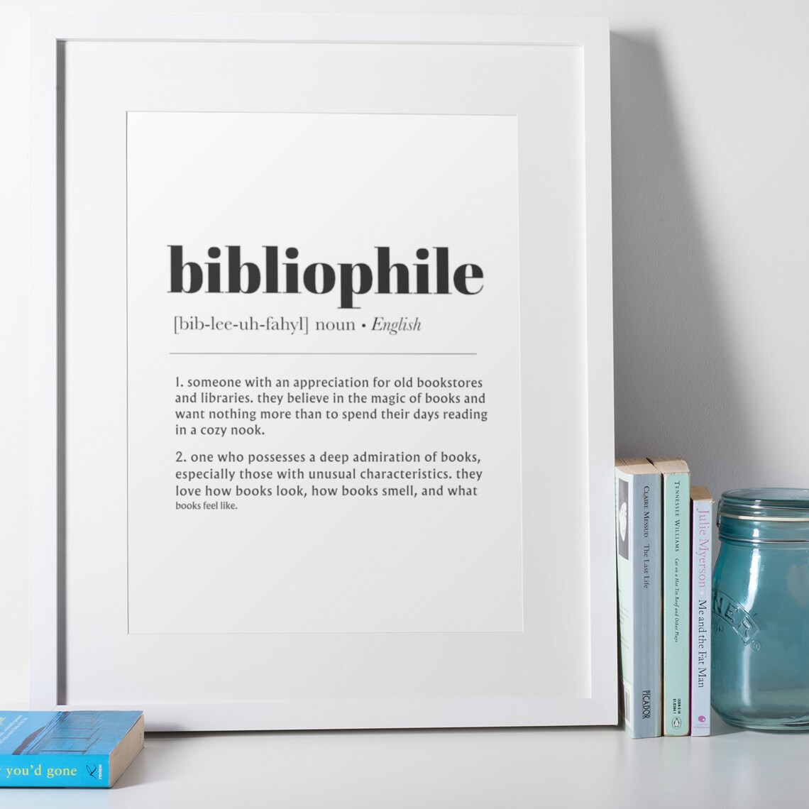 Bibliophile Definition Book Lover Art Print - Image 2