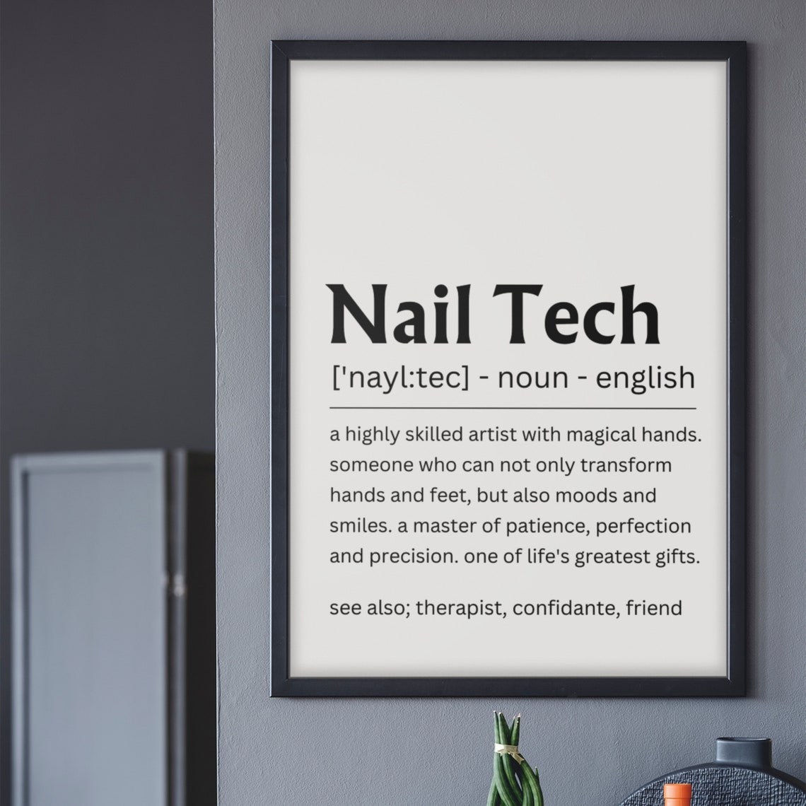 Nail Tech Definition Gift Nail Technician Appreciation Quote Poster - Image 4