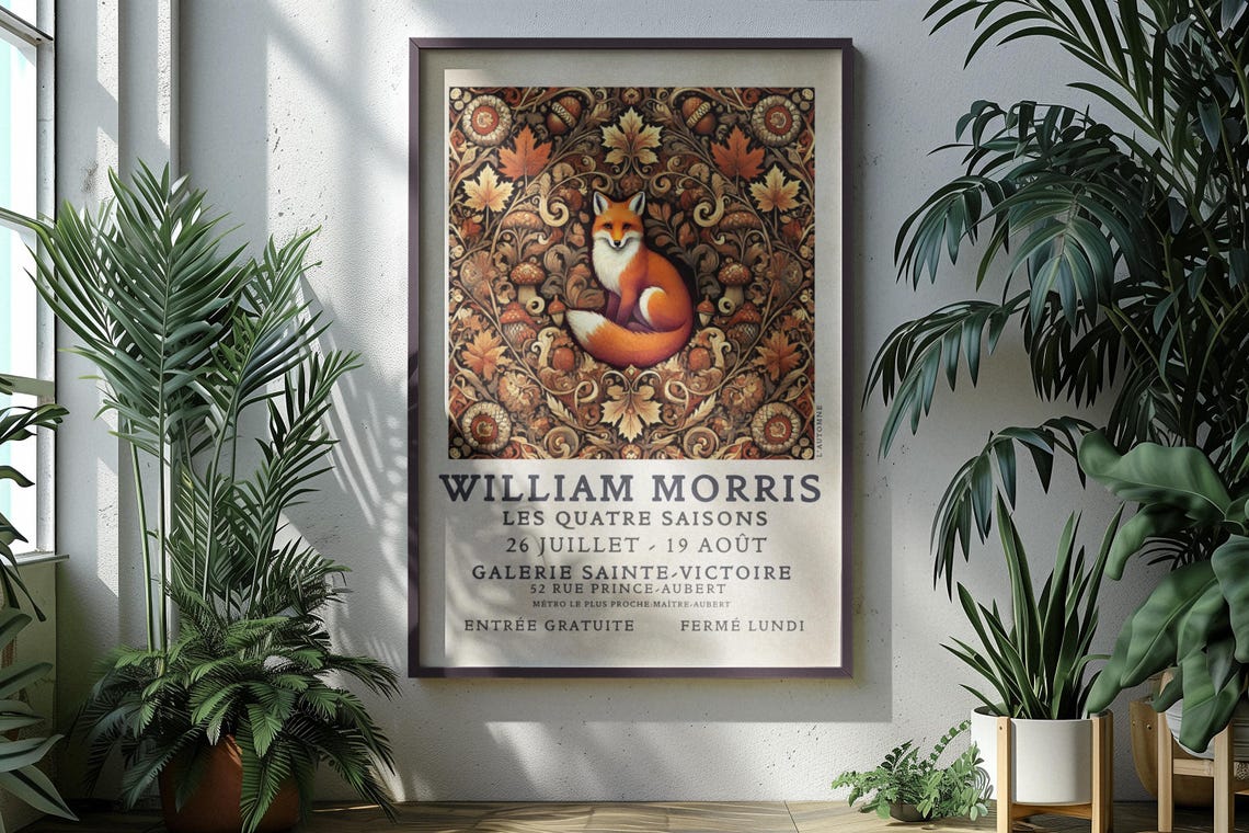 William Morris Style Lautomne Art Print - Image 3