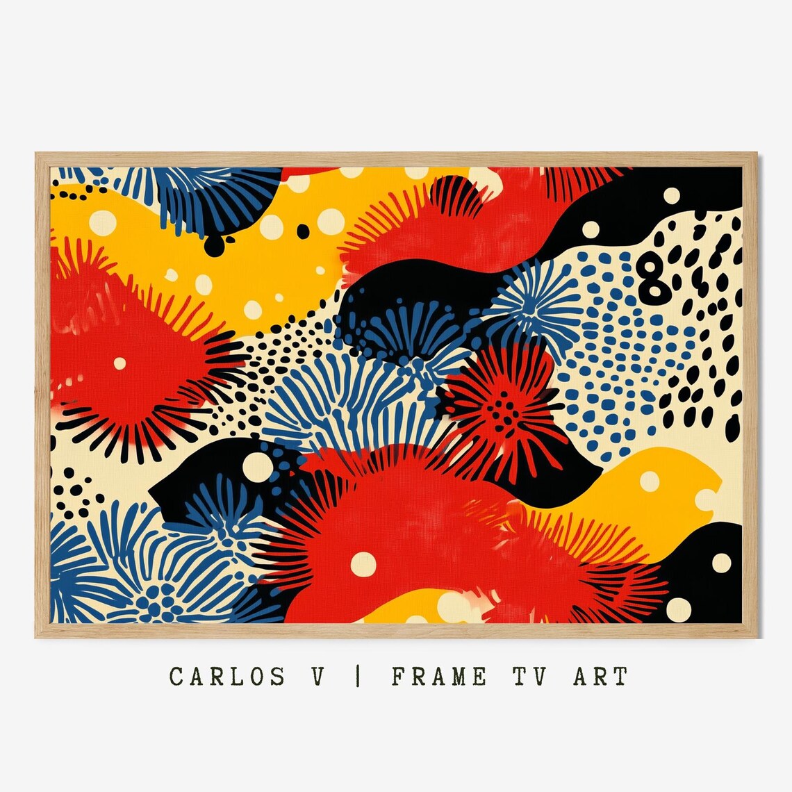 Textured Edges Splash-Themed Illustration Art Print