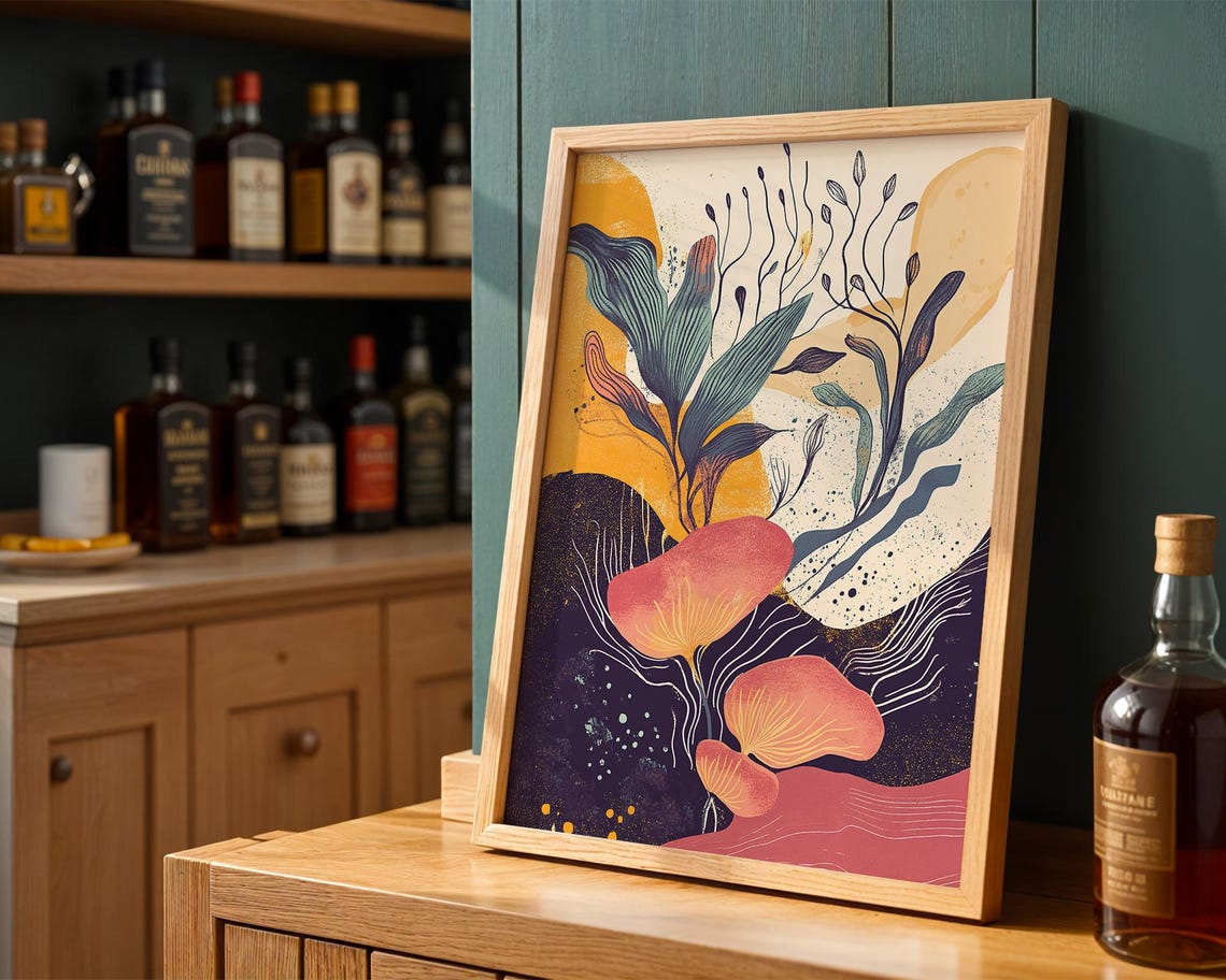 Whimsical Nature Botanical Fantasy Boho Art Print - Image 3