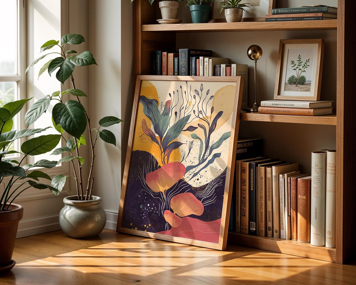 Whimsical Nature Botanical Fantasy Boho Art Print - Image 5
