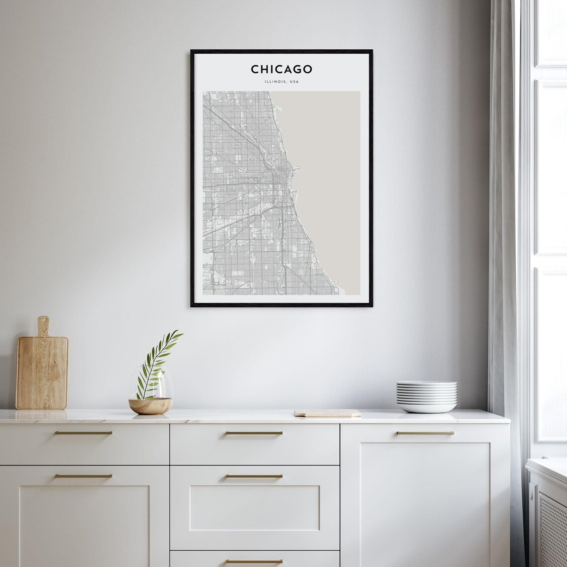 Chicago Personalized Map Art, Travel Poster - Image 2