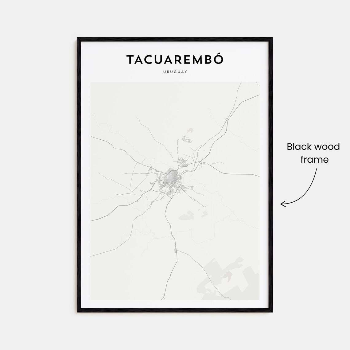 Tacuarembó Uruguay Minimal Cream City Map Travel Decor Poster - Image 3