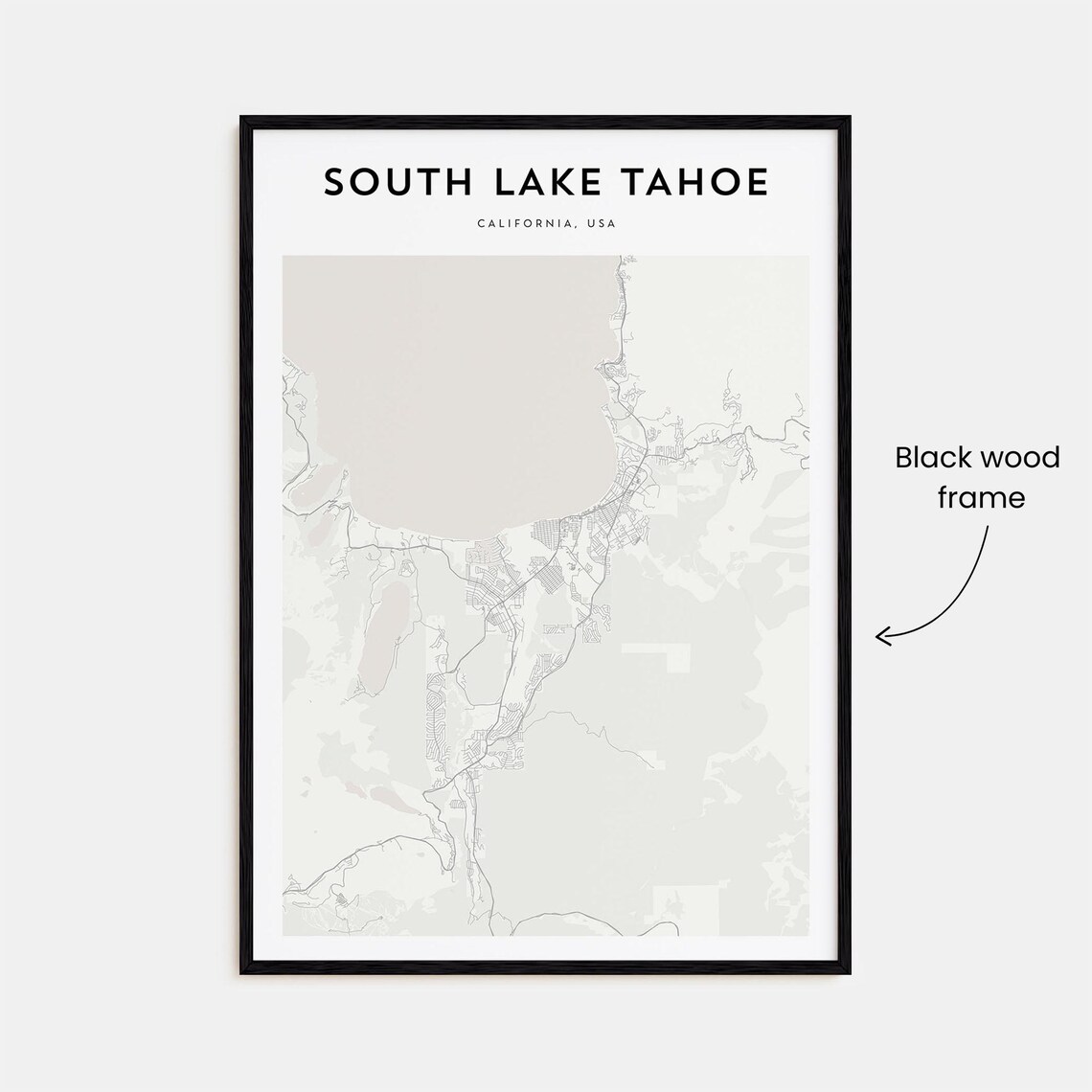 South Lake Tahoe Map Poster South Lake Tahoe Map Print South Lake Tahoe Personalized Map Art South Lake Tahoe Wall Art California Usa - Image 3