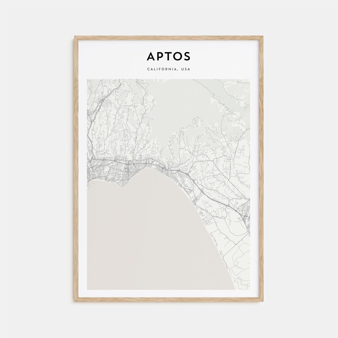 Aptos Map Poster, Personalized California Travel Print