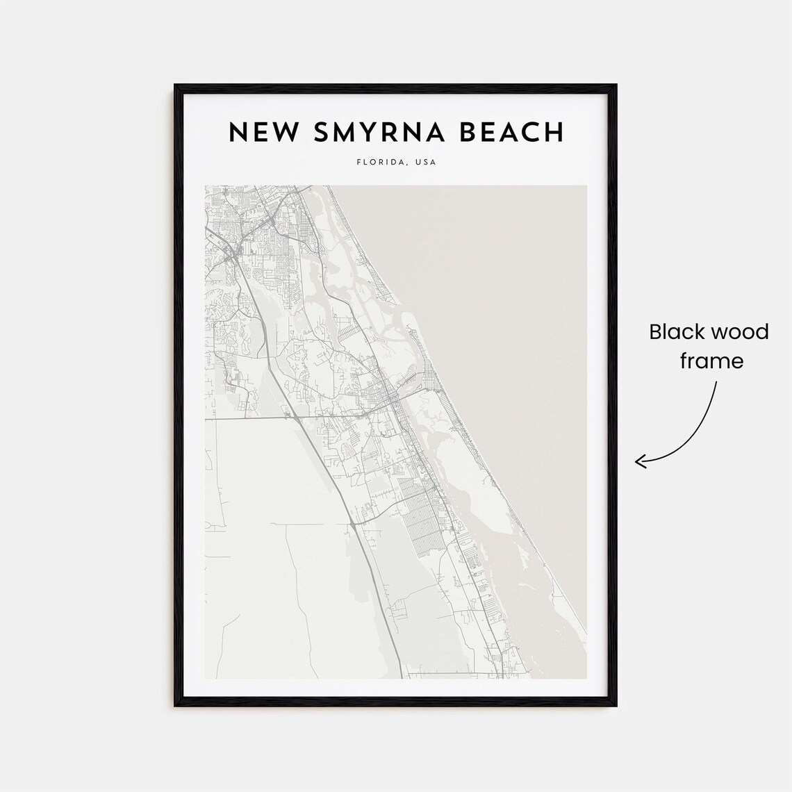 New Smyrna Beach Personalized Map Art Poster - Image 3