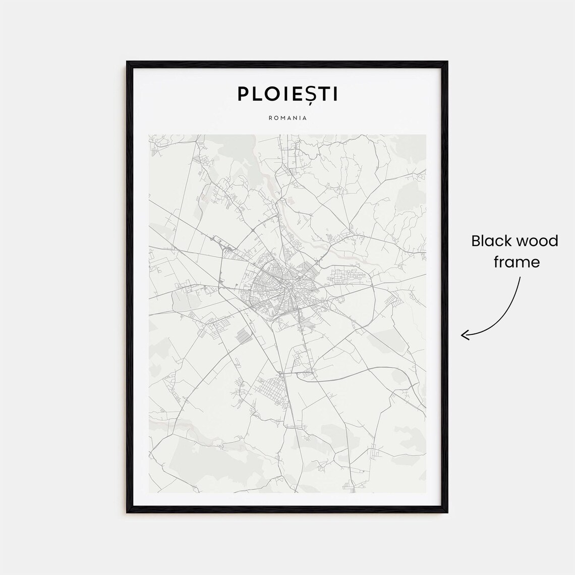 Ploiesti Romania Minimalist City Street Map Poster Modern Travel Decor - Image 3