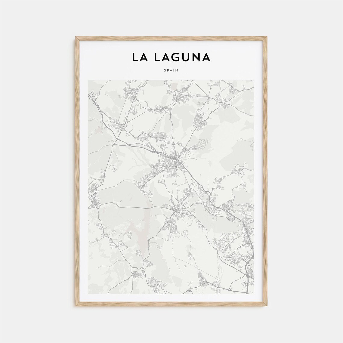 La Laguna Spain Canary Islands Minimalist City Map Art Print