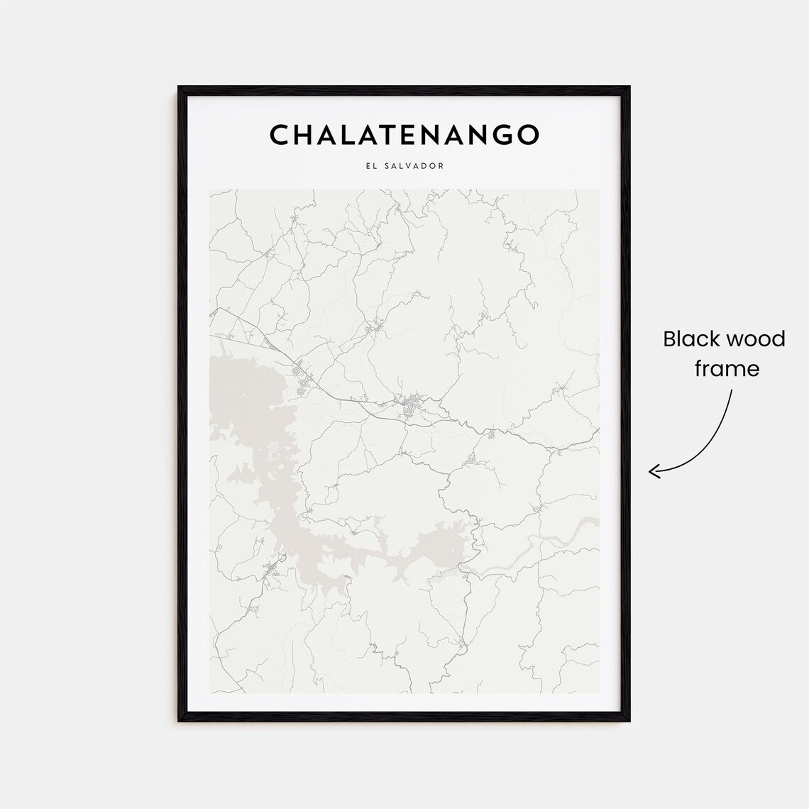 Chalatenango El Salvador Minimalist City Street Map Wall Art - Image 3