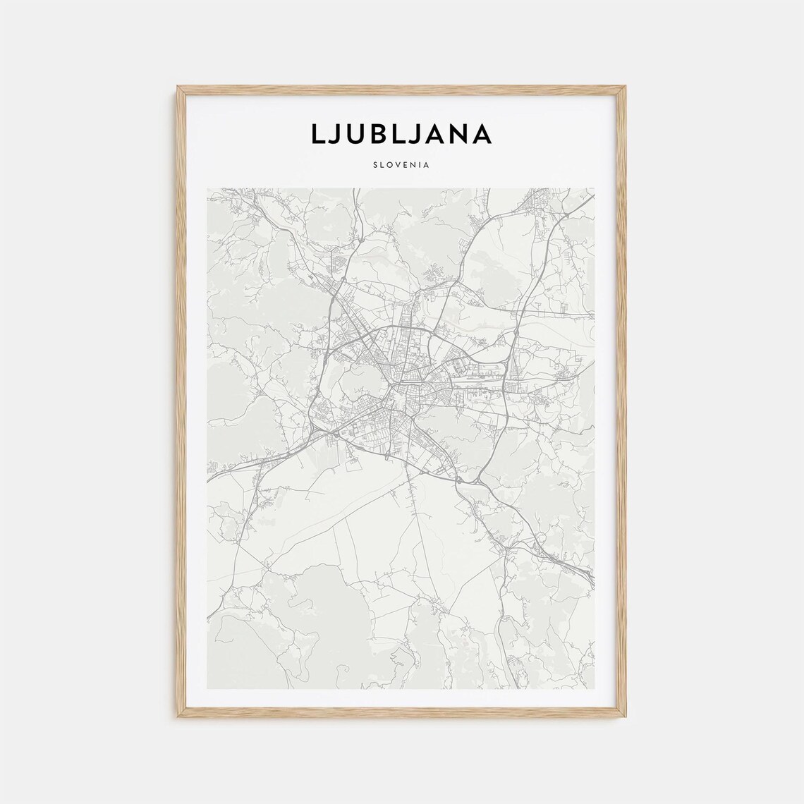 Ljubljana Map Poster Ljubljana Map Print Ljubljana Personalized Map Art Ljubljana Wall Art Ljubljana Travel Poster Travel Gift