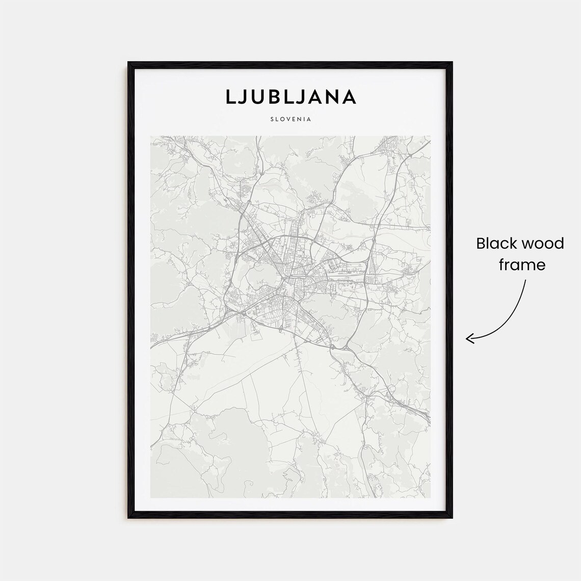 Ljubljana Map Poster Ljubljana Map Print Ljubljana Personalized Map Art Ljubljana Wall Art Ljubljana Travel Poster Travel Gift - Image 3