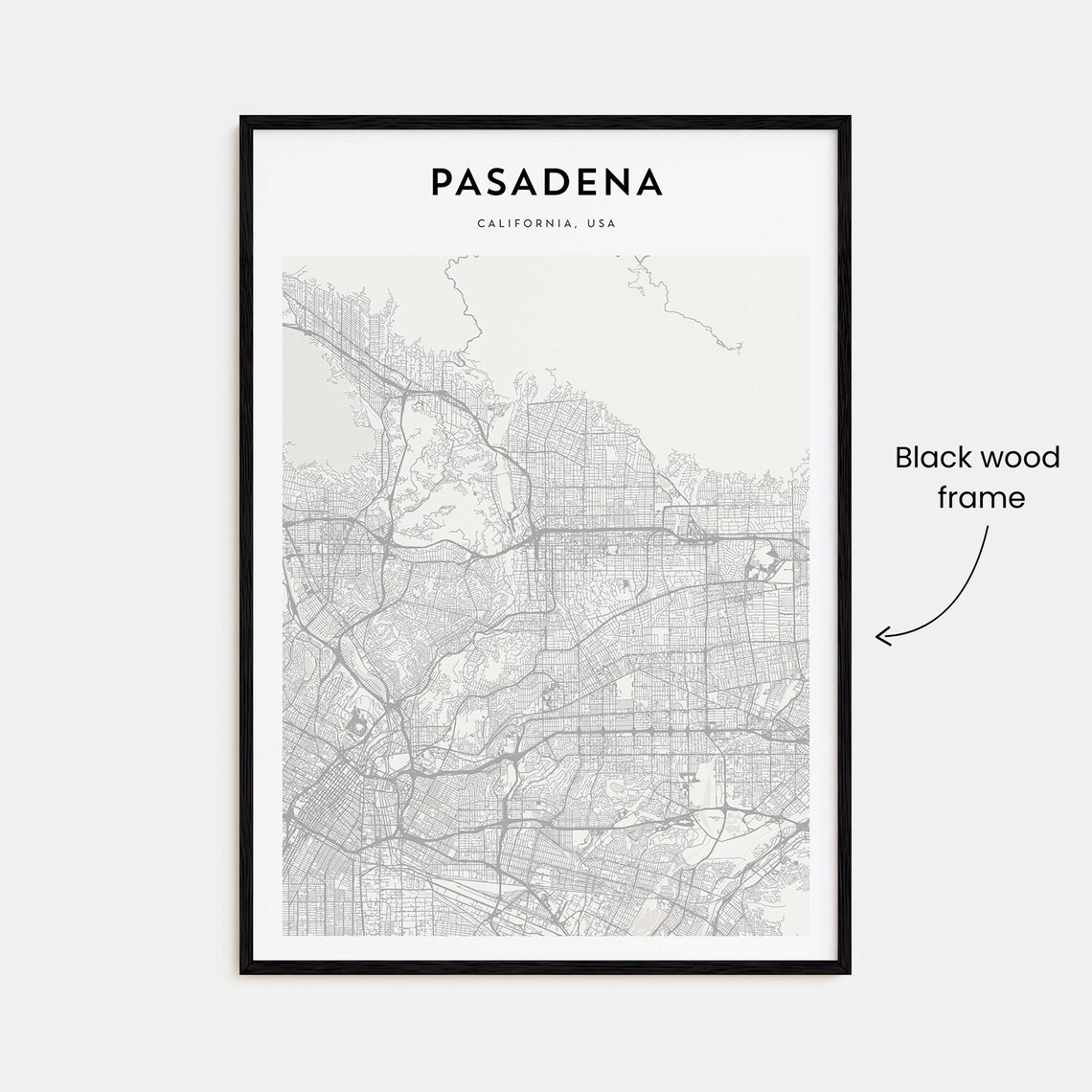 Pasadena Personalized Map Art, Travel Poster Print - Image 3