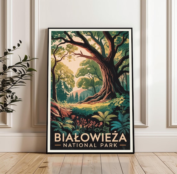 Bialowieza National Park Ancient Oak Forest Poland Travel Poster