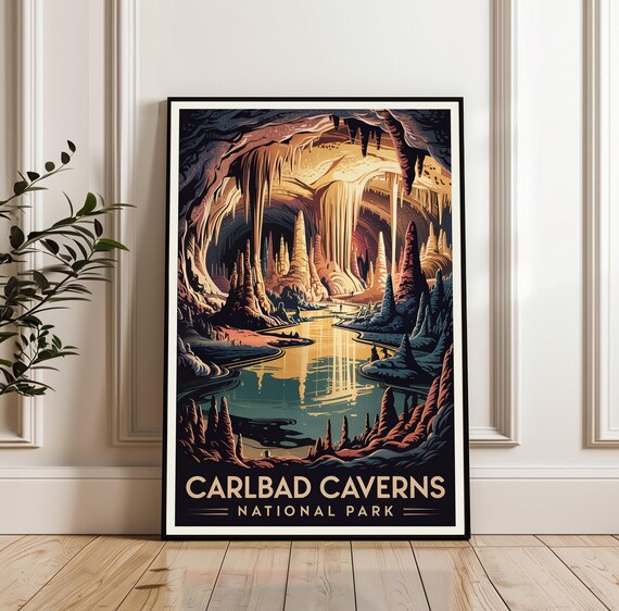 Carlsbad Caverns Poster Travel New Mexico Print Wall Art Landscape