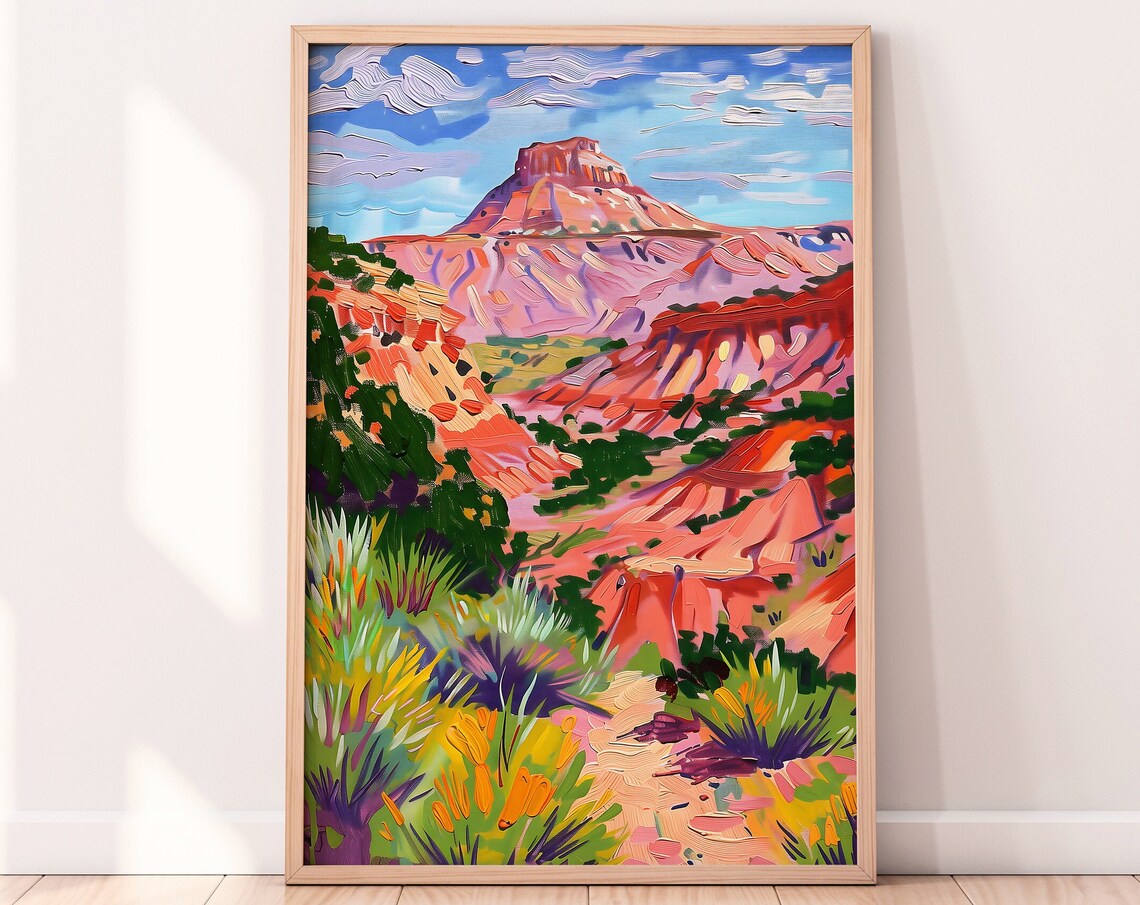 Palo Duro Canyon Texas Red Rock Butte Desert Landscape Art Print