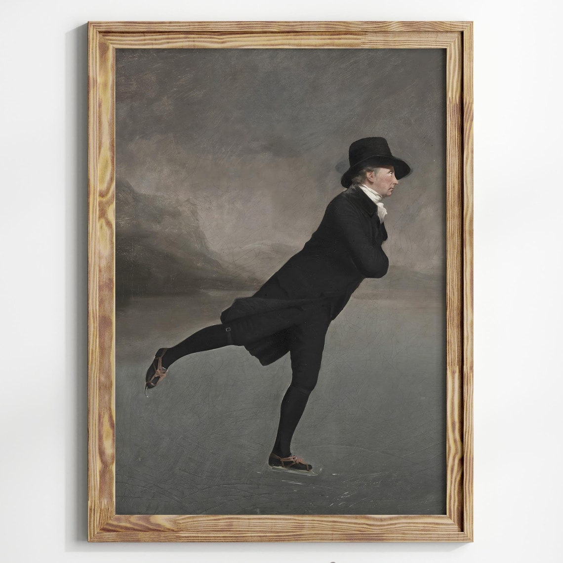 Gentleman in Black Top Hat Classic Portrait Oil Painting Print - Image 7