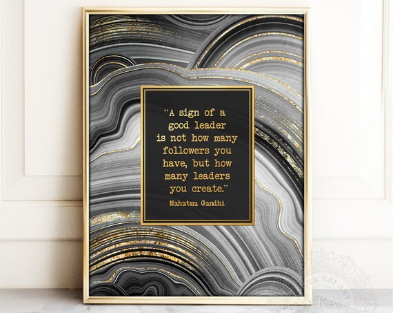 Mahatma Gandhi Quote for Mentor Gift, Leadership Art Print