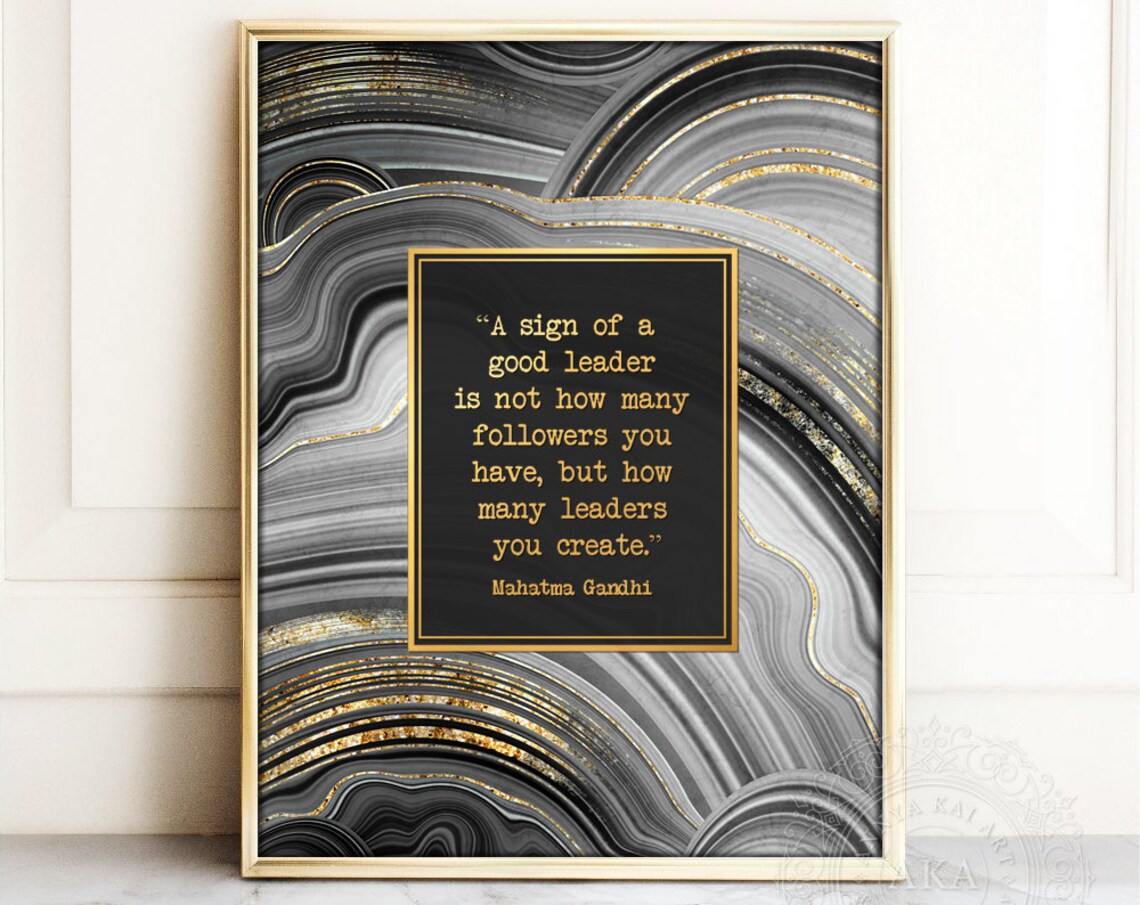 Mahatma Gandhi Quote for Mentor Gift, Leadership Art Print