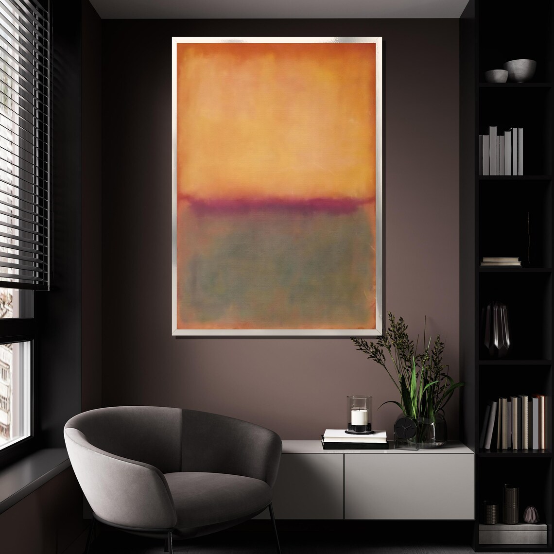 Rothko-Inspired Orange and Purple Abstract Art Print - Image 4