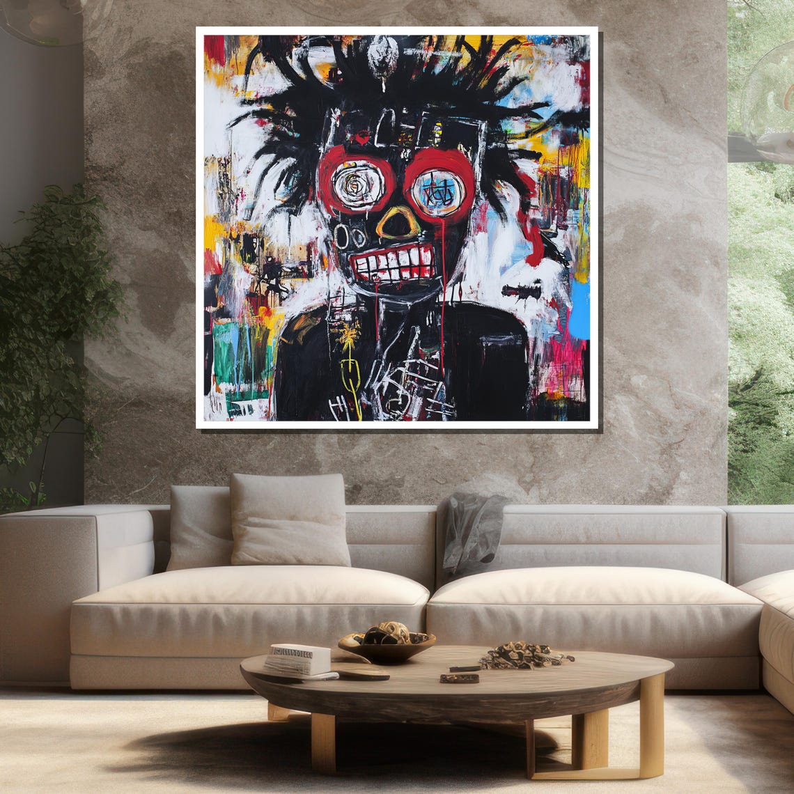 Abstract Skull Painting Colorful Graffiti Inspired Wall Art Bold Contemporary Decor Unique Artwork Gift - Image 3