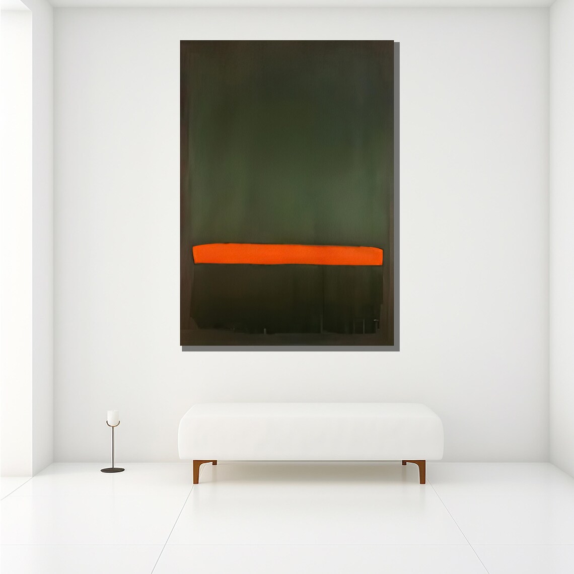 Mark Rothko Painting Green And Orange Abstract Artwork Modern Art Gift For Wall Decor - Image 2