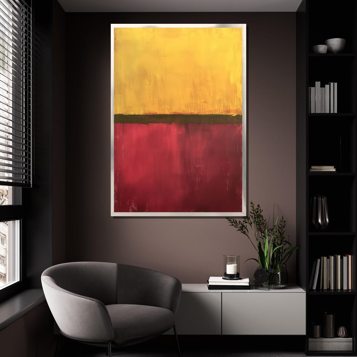 Mark Rothko Glowing Yellow Red Warm Glow Color Field Abstract Print - Image 4