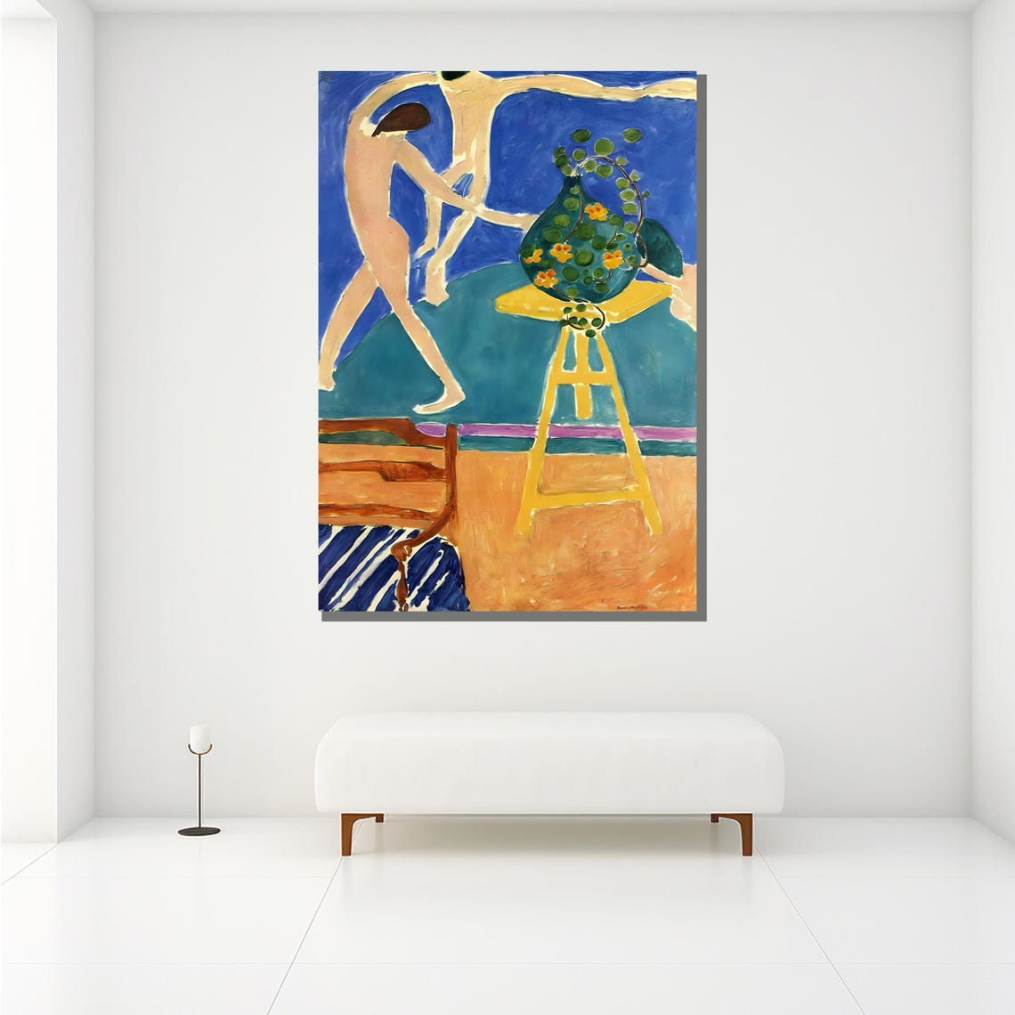 Henri Matisse The Painter And His Model Studio Easel Colorful Poster - Image 2