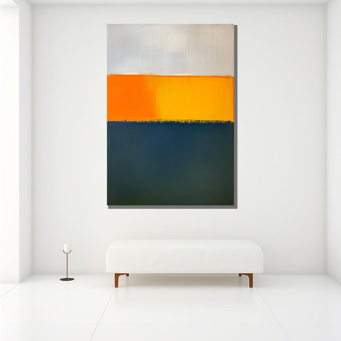 Mark Rothko Orange Yellow Deep Blue Color Field Abstract Print - Image 2
