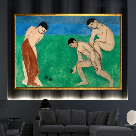 Henri Matisse Game Of Bowls Painting Modern Art Abstract Figures Colorful Wall Decor Classic Masterpiece Gift