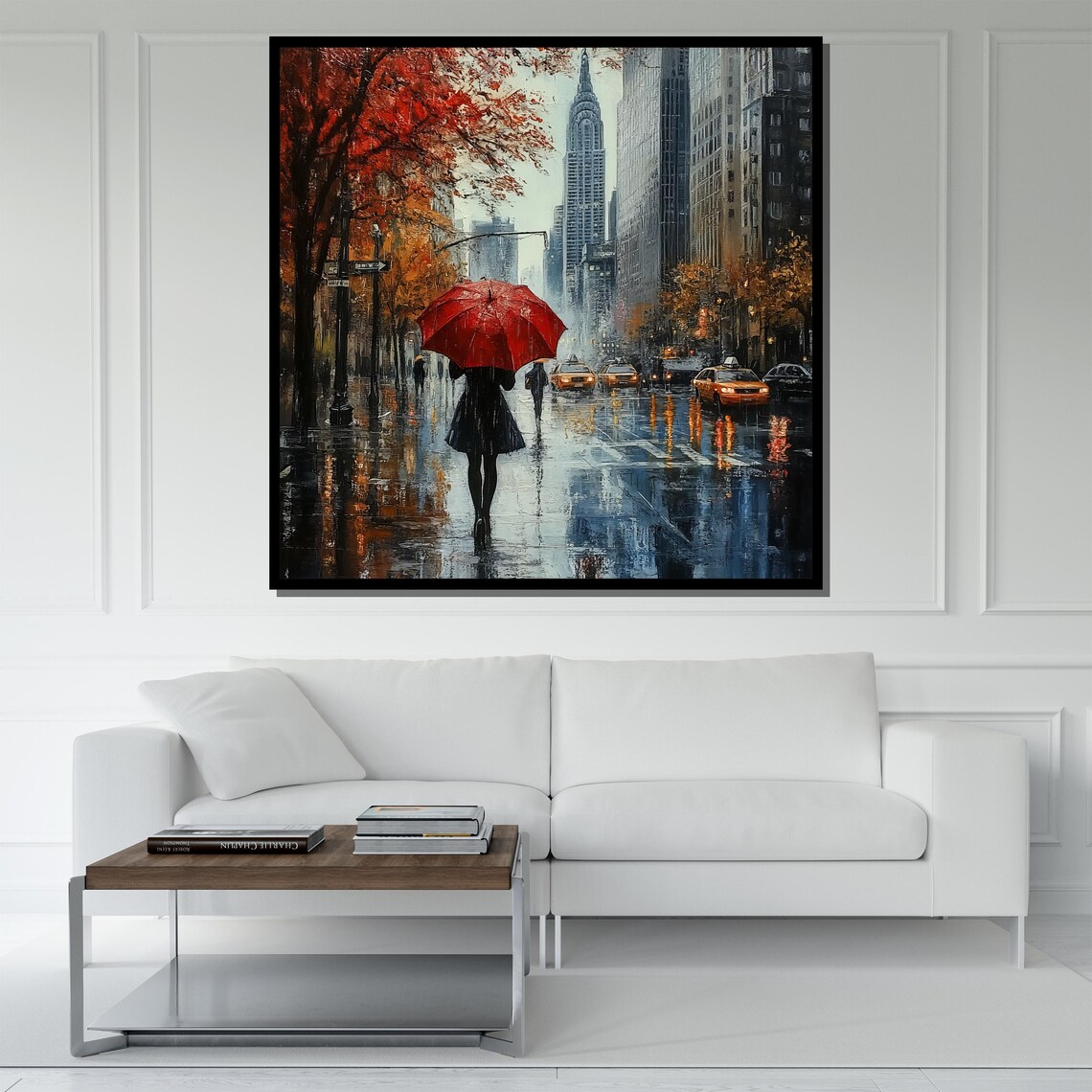 Rainy New York Street Painting, New York City Art Print - Image 5