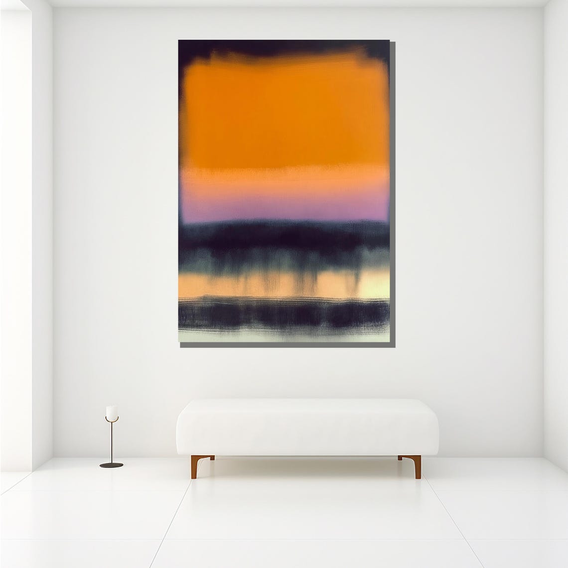 Mark Rothko Painting Sunset Orange And Purple Abstract Art Modern Wall Decor Mid Century Gift Large Artwork - Image 2