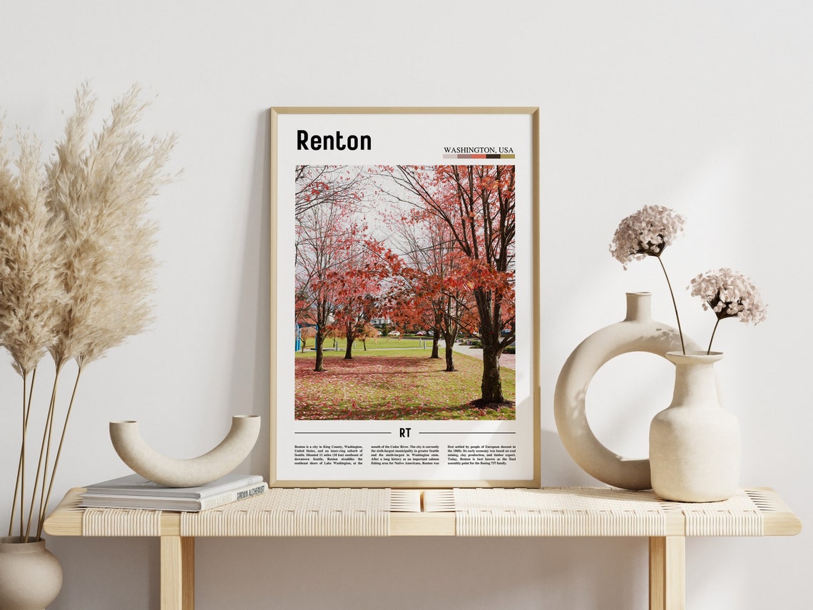 Renton Poster Renton Print Renton Wall Art United States Photo United States Poster United States Print Travel Poster - Image 3