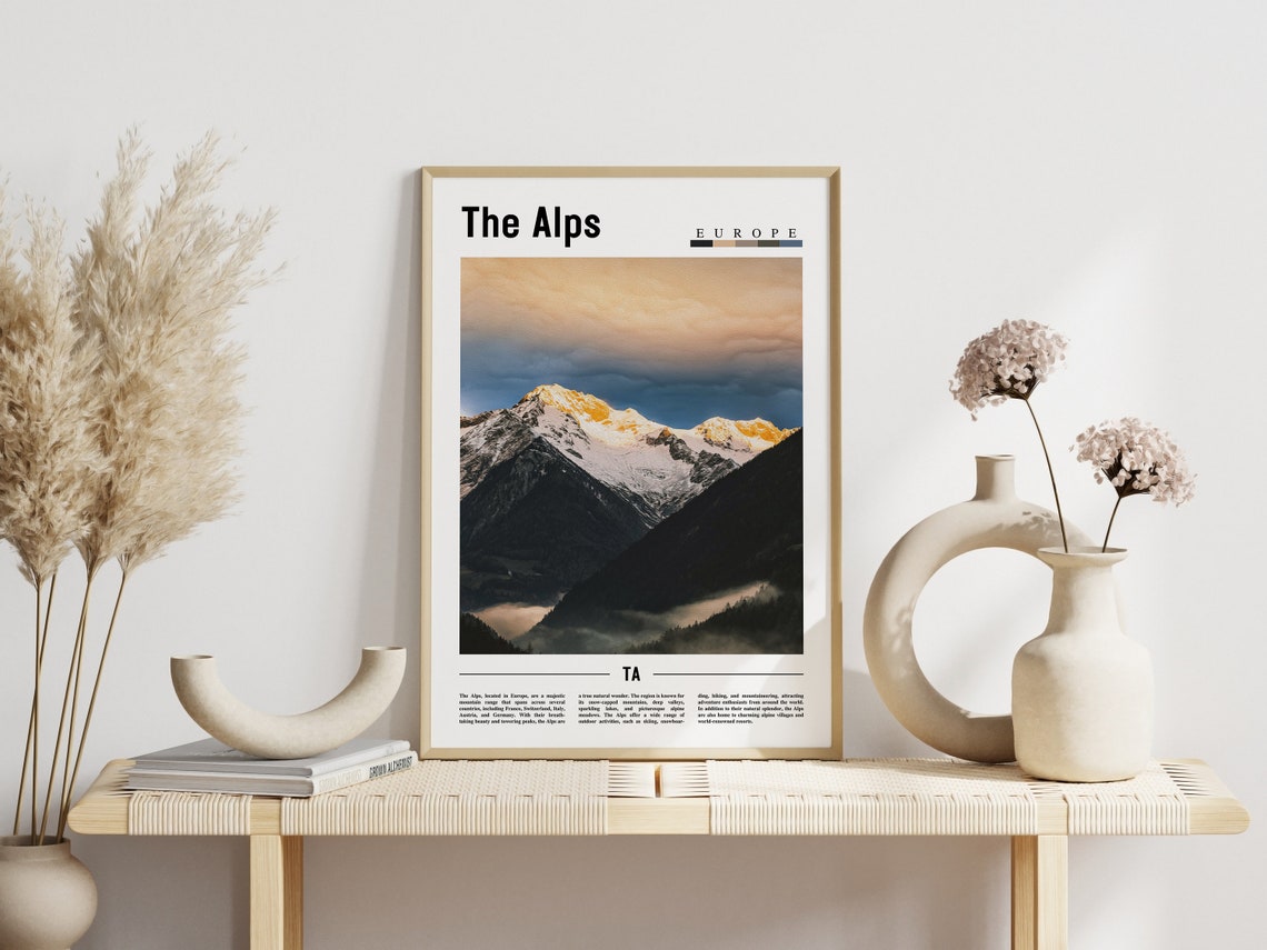 The Alps Poster The Alps Print The Alps Wall Art Europe Photo Europe Poster Europe Print Travel Poster - Image 3