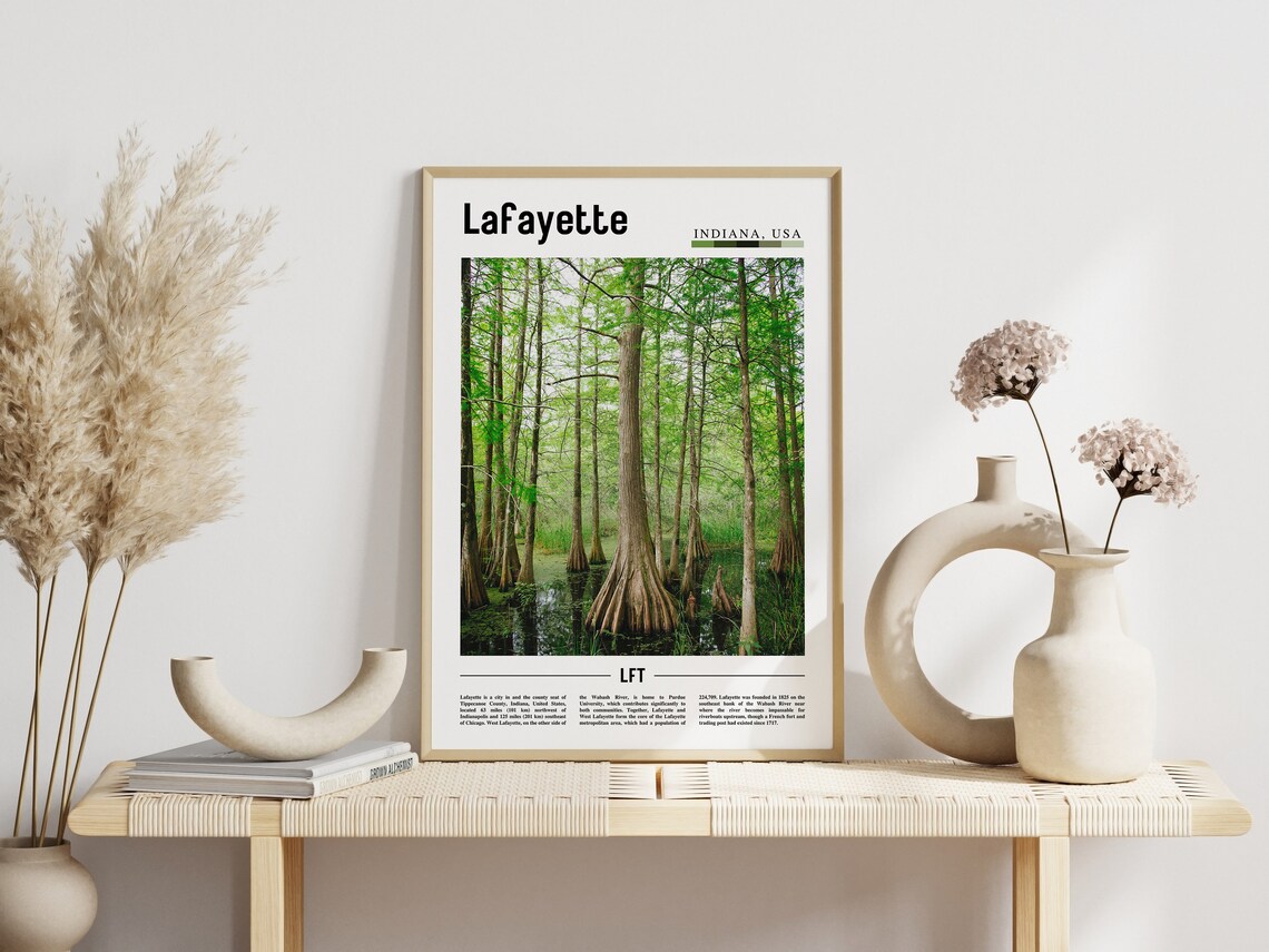 Lafayette Indiana USA Cypress Forest Wetland Nature Poster LFT - Image 3