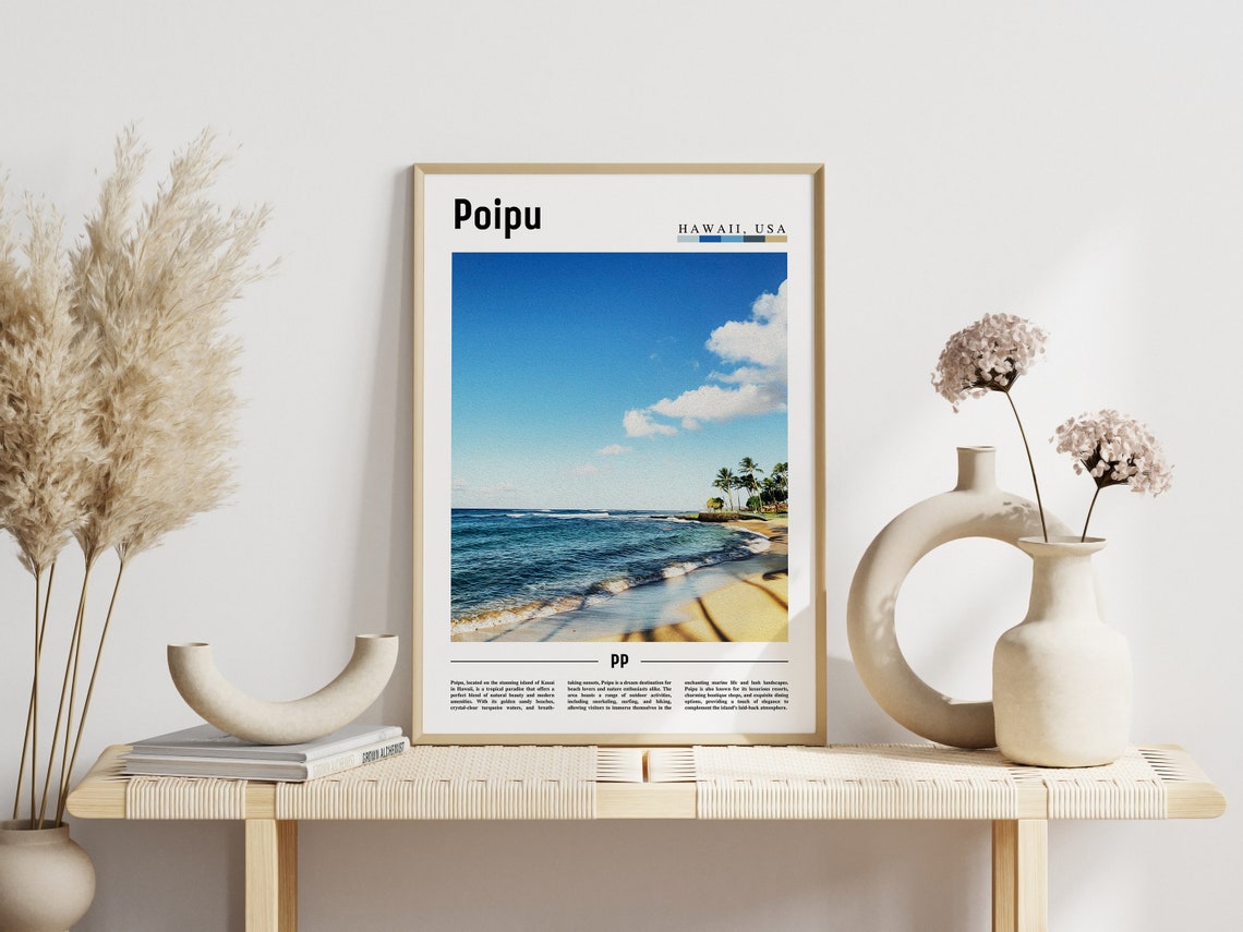 Poipu Poster Poipu Print Poipu Wall Art United States Photo United States Poster United States Print Travel Poster - Image 3