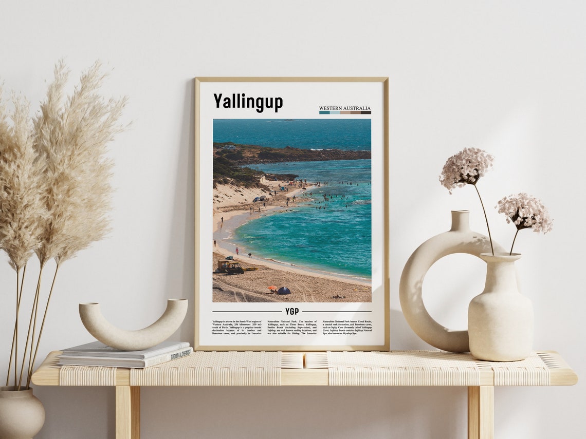 Yallingup Western Australia Beach Aerial Coastal Photo Travel Poster - Image 3