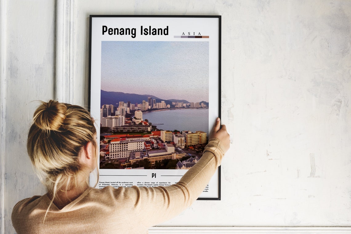 Penang Island Poster Penang Island Print Penang Island Wall Art Asia Print Asia Poster Asia Photo Minimal Travel Poster - Image 2