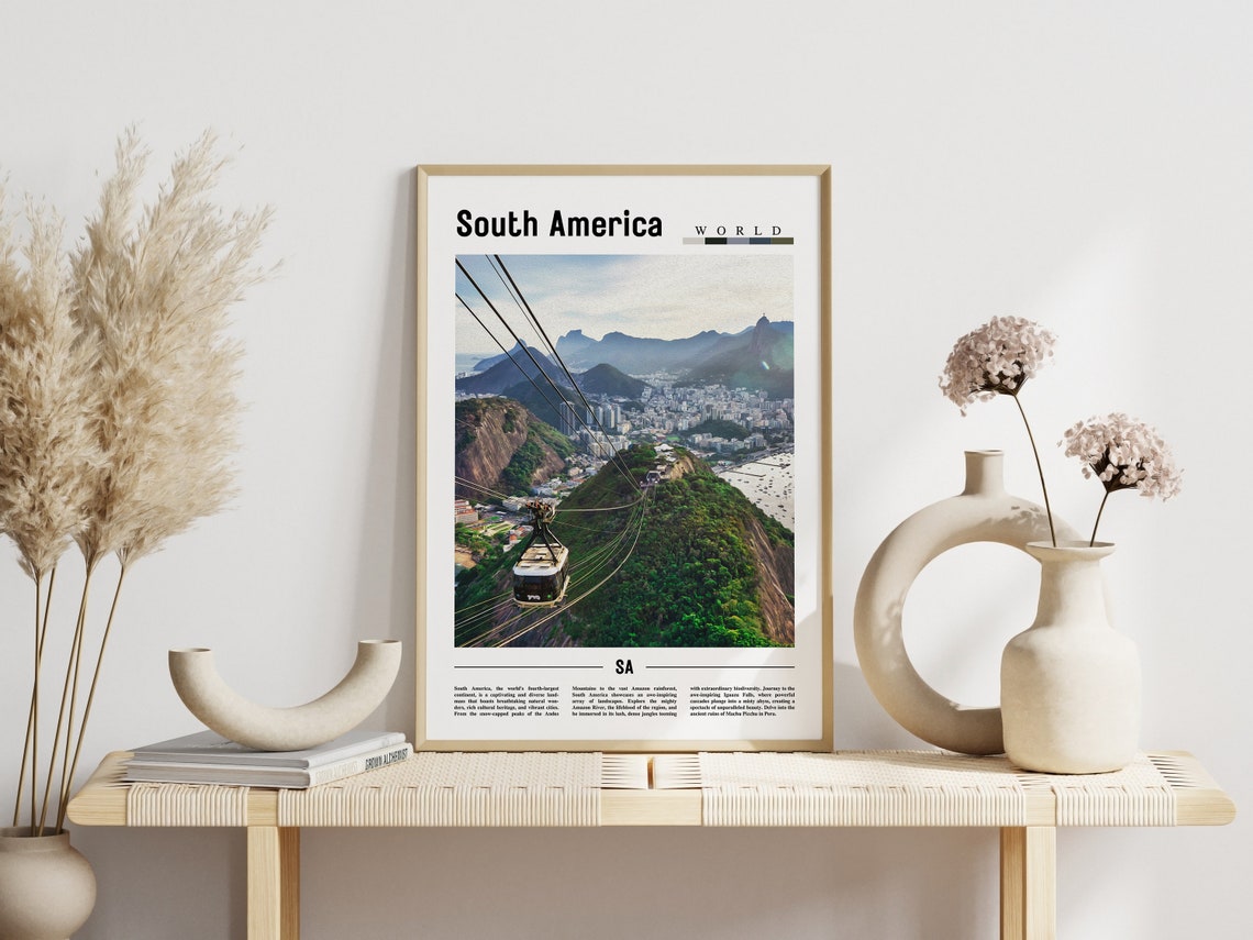 South America Poster South America Print South America Wall Art Europe Photo Europe Poster Europe Print Travel Poster - Image 3