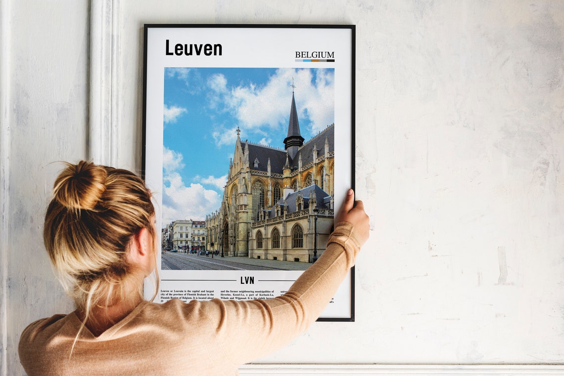 Leuven Print Leuven Poster Leuven Wall Art Oil Painting Poster Colorful City Print City Artwork Travel Artwork Travel Wall Art - Image 2