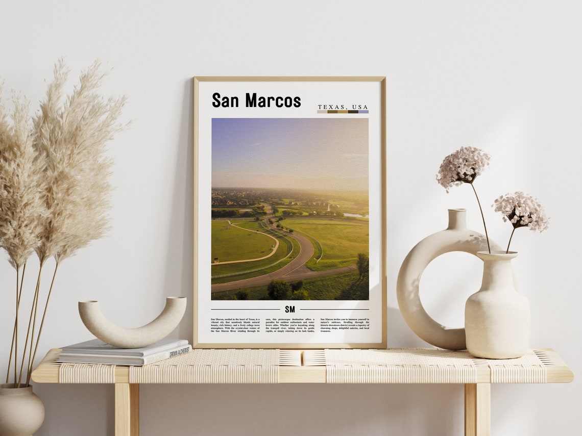 San Marcos Poster San Marcos Print San Marcos Wall Art United States Photo United States Poster United States Print Travel Poster - Image 3