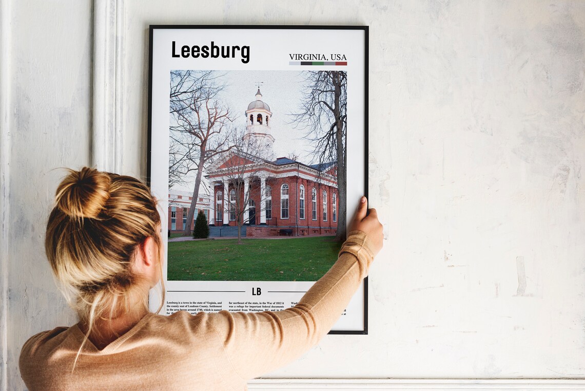 Leesburg Virginia Historic Brick Courthouse Building Photo Poster - Image 2