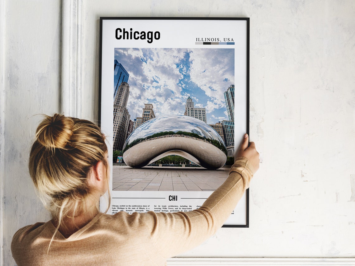 Chicago Print Chicago Poster Chicago Wall Art United States Photo United States Poster United States Print - Image 2
