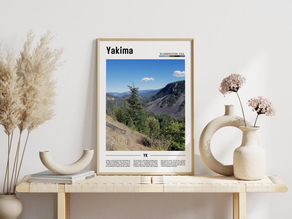 Yakima Poster Yakima Print Yakima Wall Art United States Photo United States Poster United States Print Travel Poster - Image 3